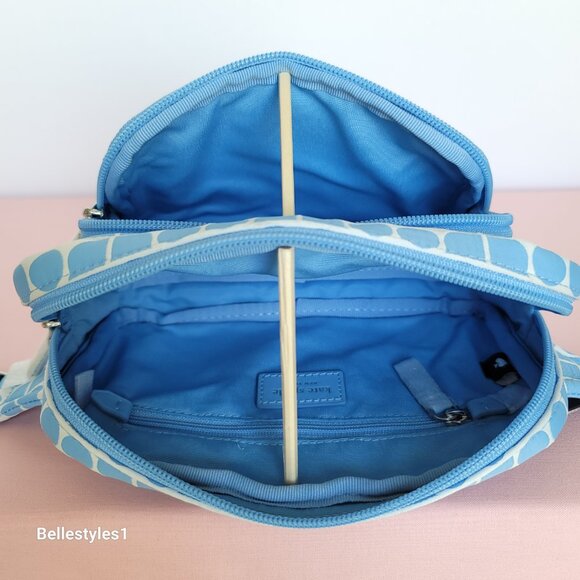 KATE SPADE Belt Bag Noel Jacquarded Printed Fabric Bag- Astral Blue color ⭐ - Picture 14 of 16